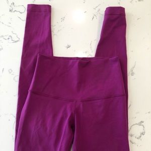 Pink high waisted lululemon yoga pants size 4